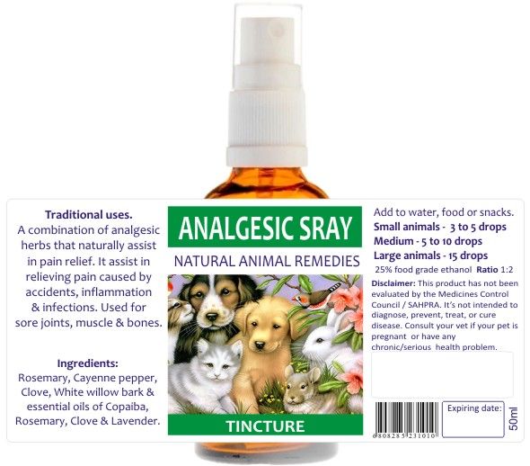 Analgesic Spray Animal Remedies 50ml image 2