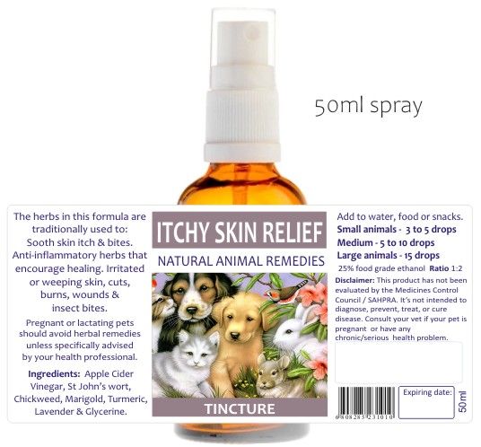 Itchy Skin Animal Remedies 50ml — info graphic 1