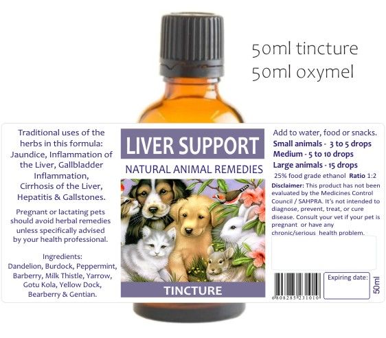 Liver Support Animal Remedies 50ml — info graphic 1